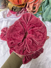 Load image into Gallery viewer, Raspberry Silk Velvet Scrunchie
