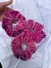 Load image into Gallery viewer, Cochineal Silk Velvet Scrunchie
