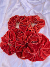 Load image into Gallery viewer, Madder Root Silk Velvet Scrunchie
