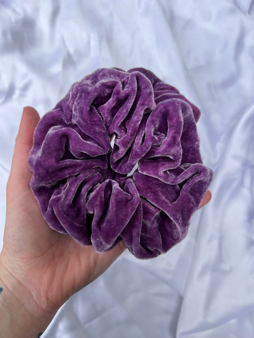 Lilac Silk Velvet Scrunchie