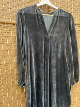Load image into Gallery viewer, Umber - Silk Velvet Long Sleeve Dress - size L
